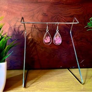 Dried flower earrings